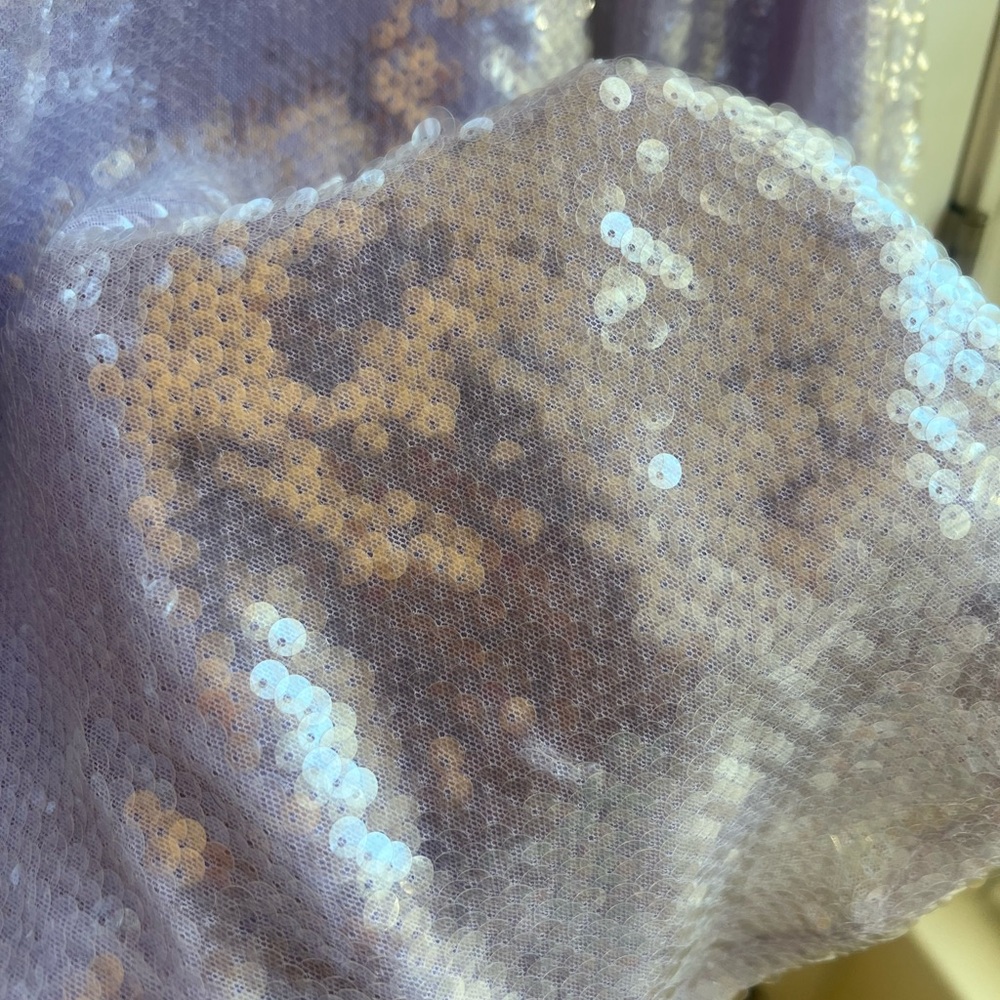 Sparkling Lavender Sequin Kids Dress - Picture 4 of 4
